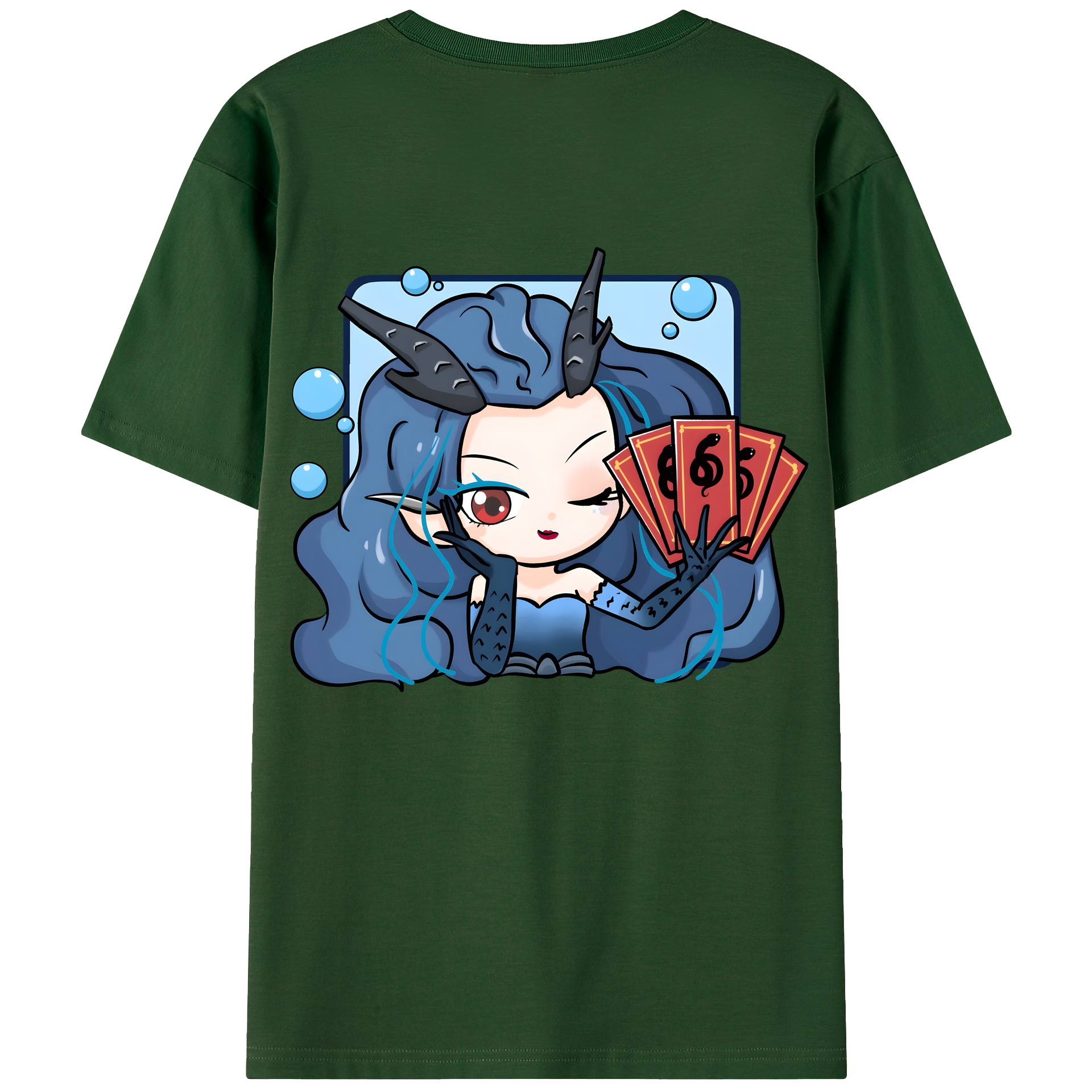 （画像用） Ne Zha 2 ナタ 魔童の大暴れ 綿100％半袖Tシャツ（背面プリント）